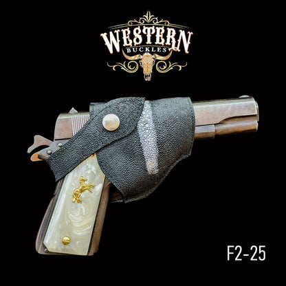 Gun Holster Funda Mantarraya Negro con Blanco