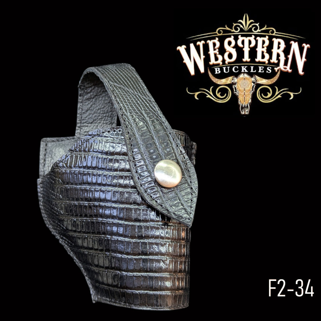 Gun Holster Black Armadillo | Handcrafted by Western Buckles | SKU F2-34