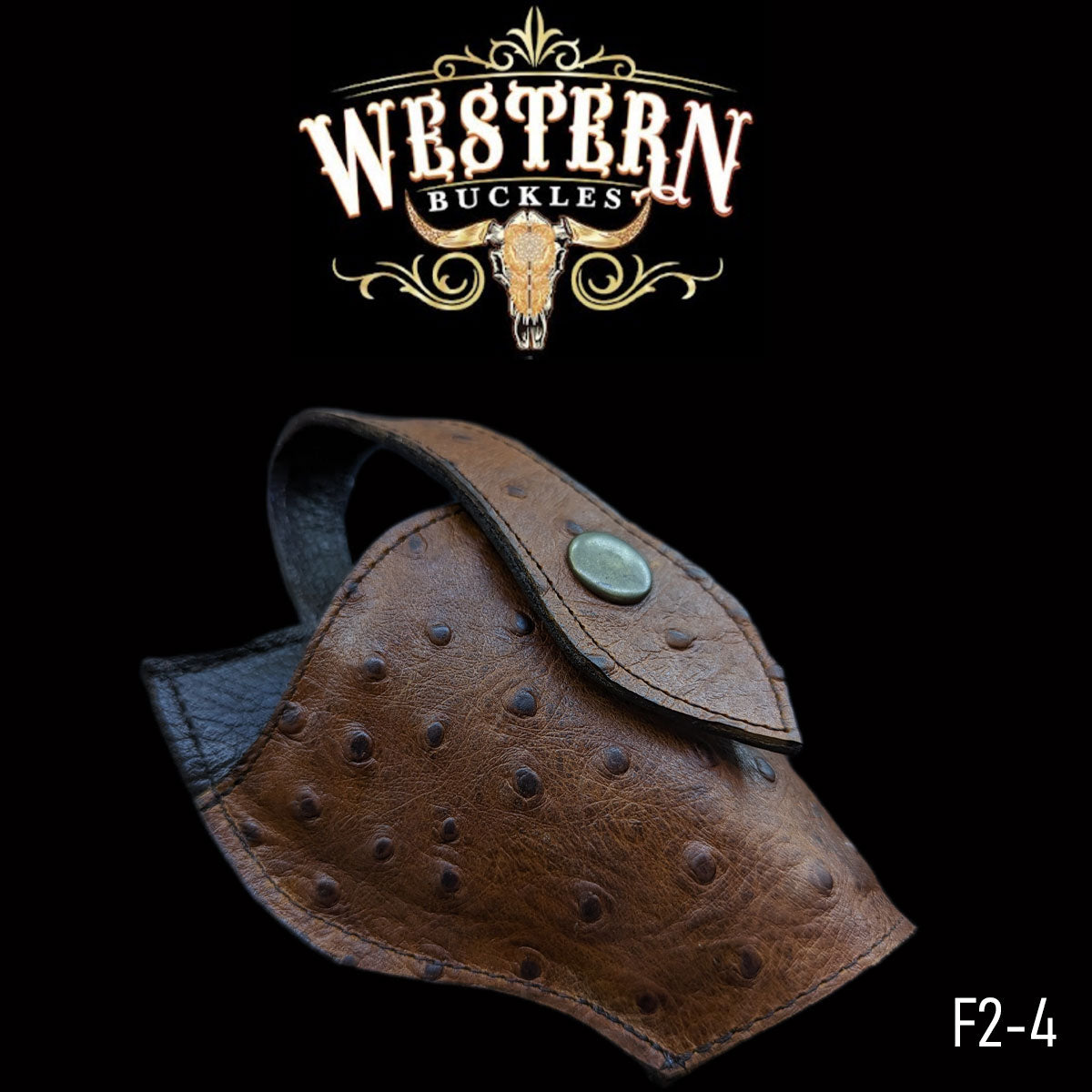 Gun Holster Funda Avestruz Cafe