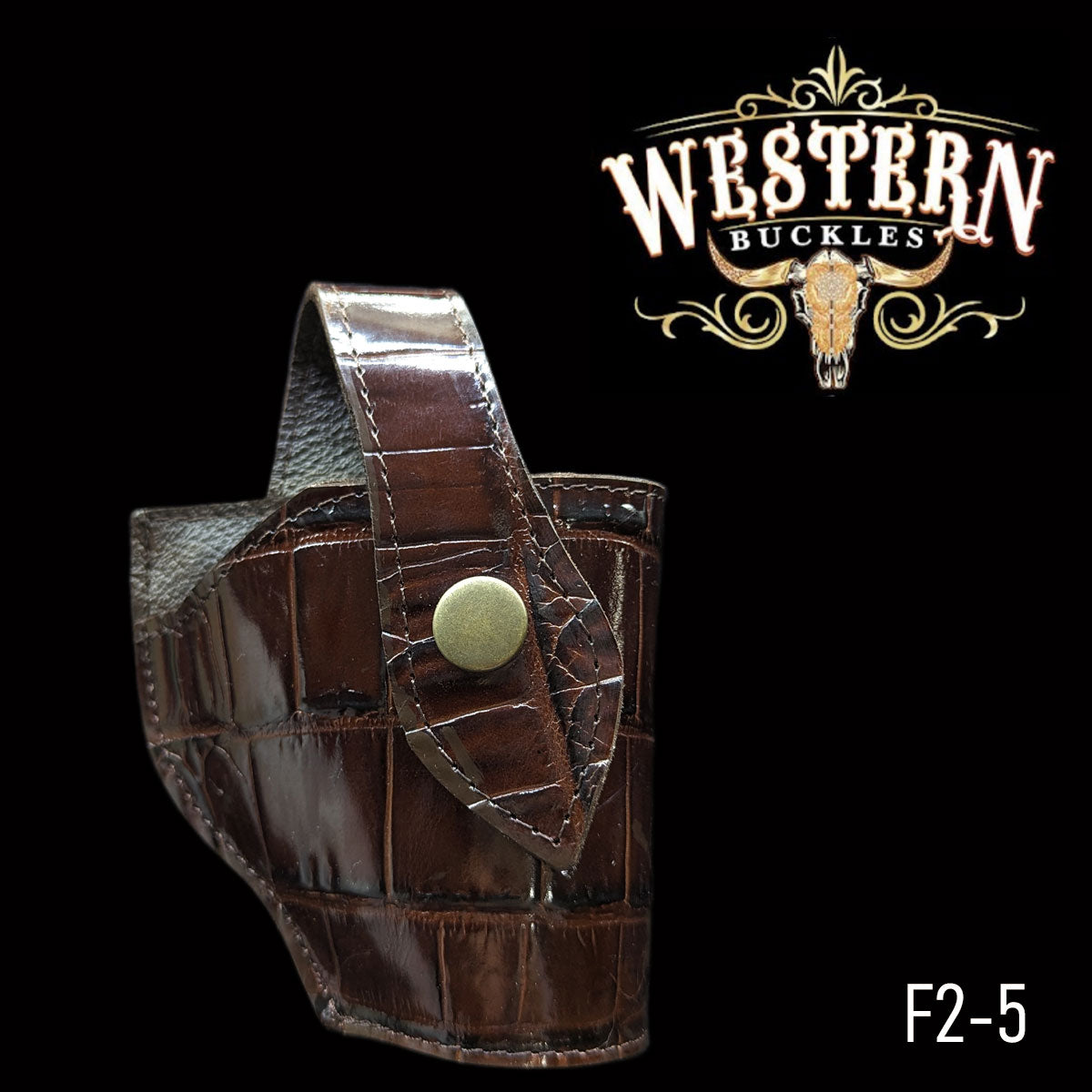 Gun Holster Funda Cocodrilo Cafe
