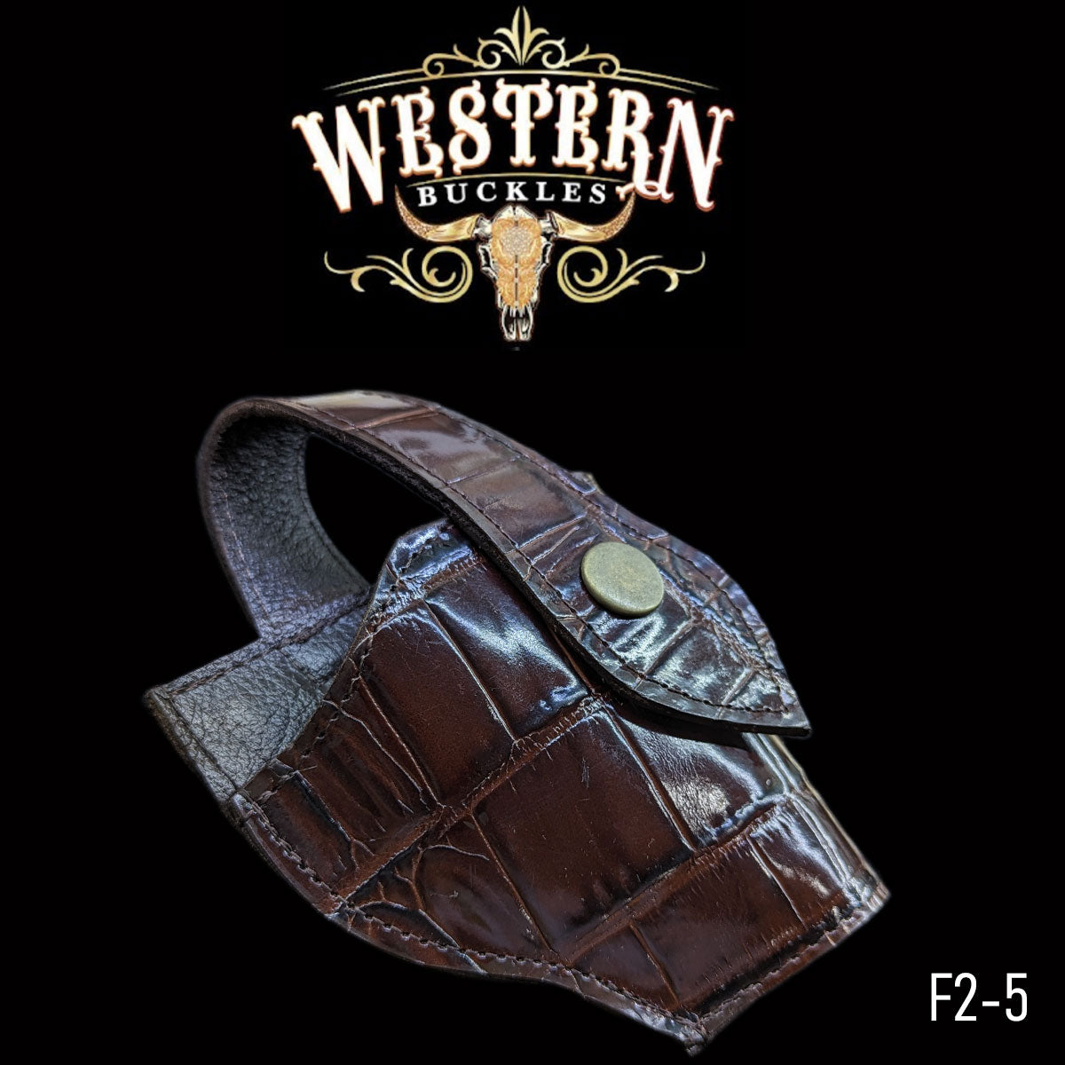 Gun Holster Funda Cocodrilo Cafe