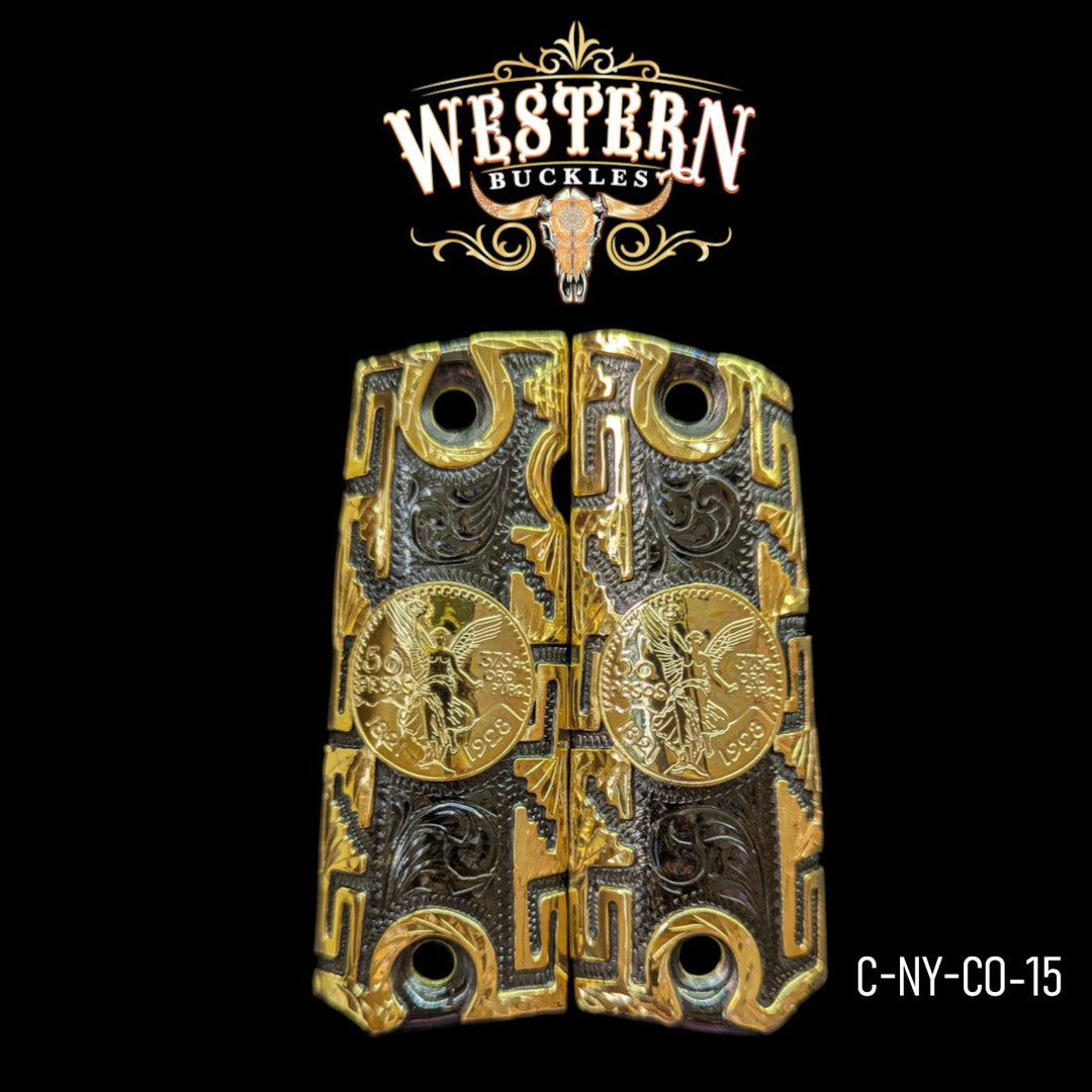 Full Size 1911 Centenary Gold Greek Pattern and Black