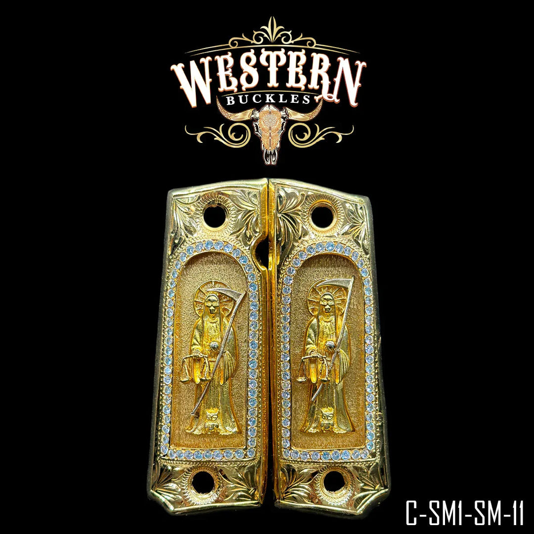 Full Size 1911 Holy Death Zircoins-The Western Buckles
