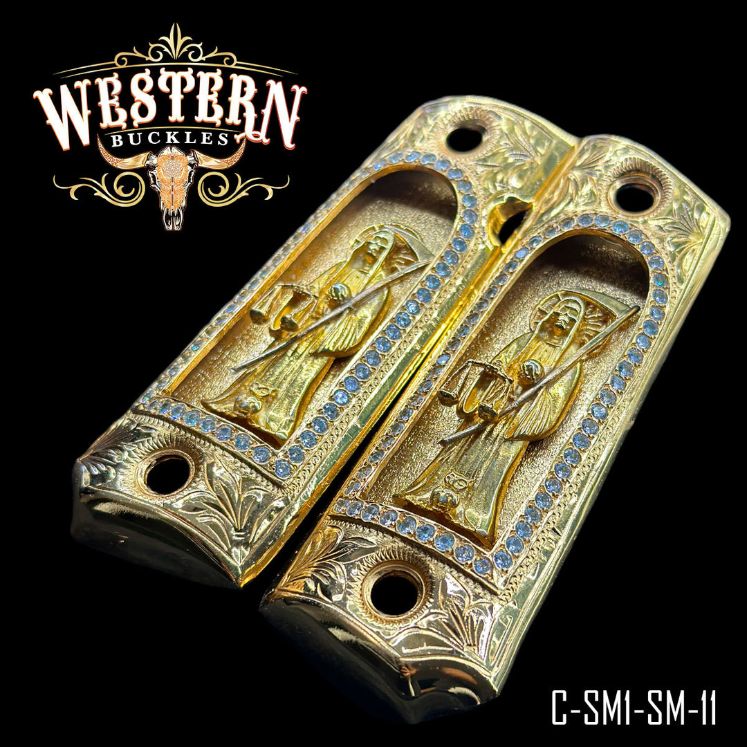 Full Size 1911 Holy Death Zircoins-The Western Buckles
