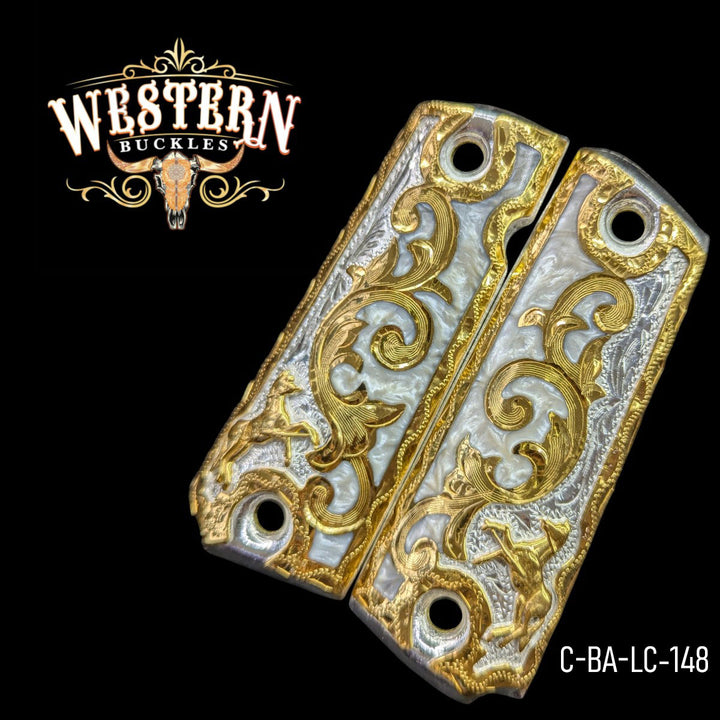 Full Size 1911 Logo White Resin and Gold