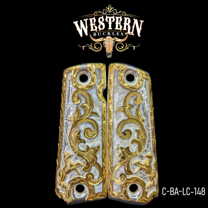 Full Size 1911 Logo White Resin and Gold