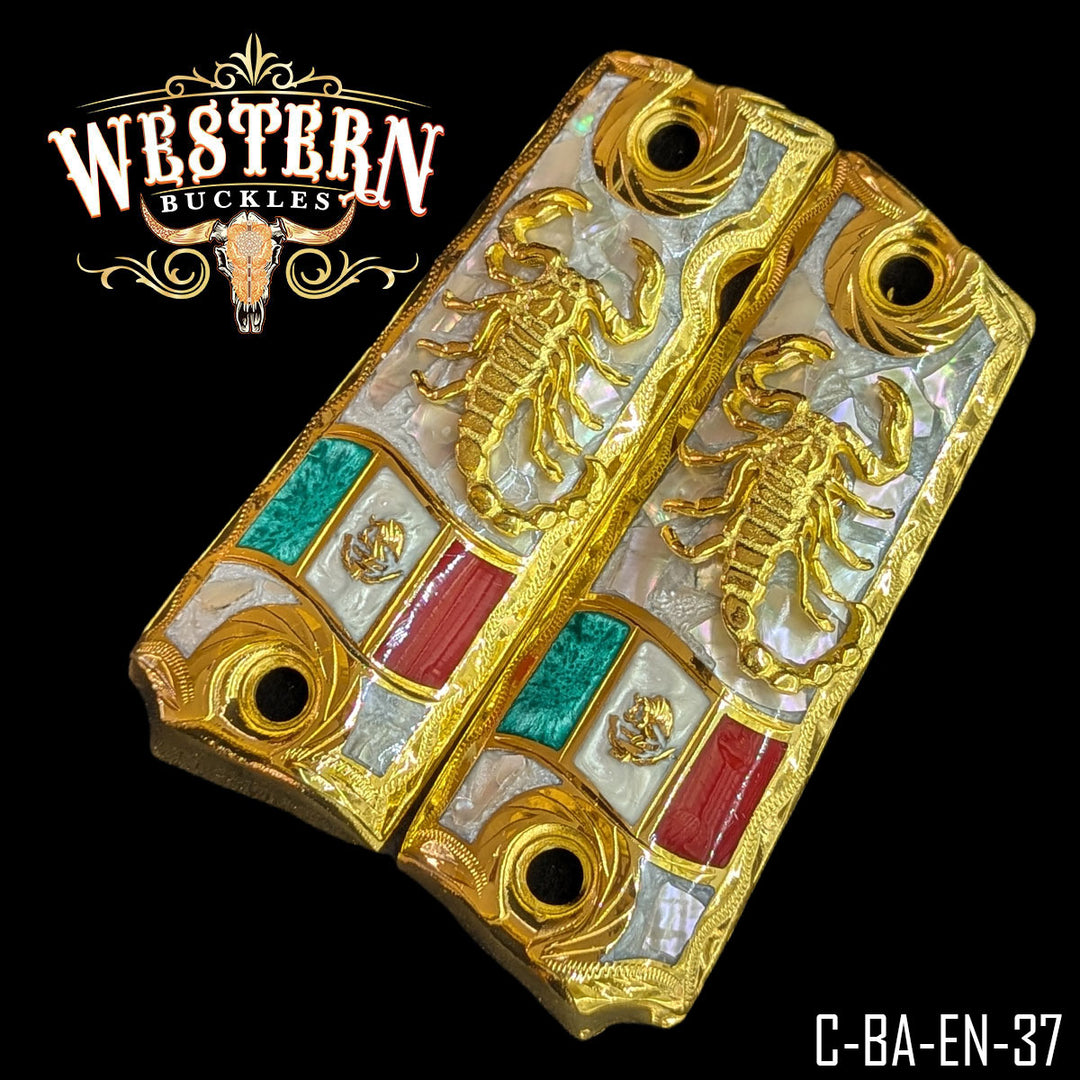 Full Size 1911 Scorpion Gold and Pearl Resin