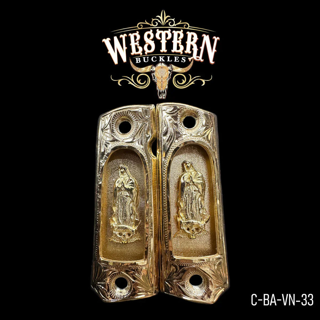 Full Size 1911 Virgen Nicho de Oro-The Western Buckles