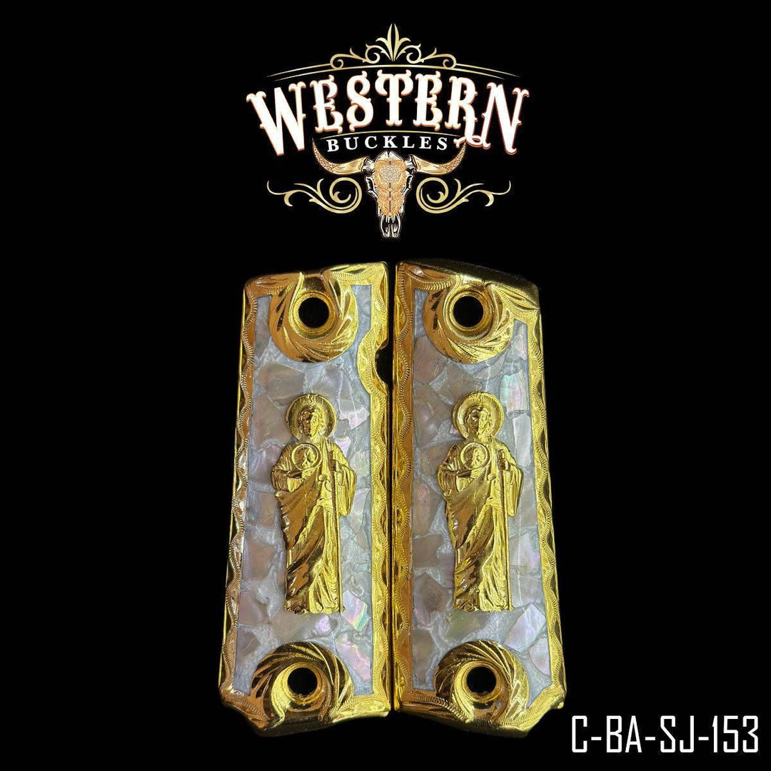 Cachas Colt 1911 Grips San Judas Resina - Western Buckles