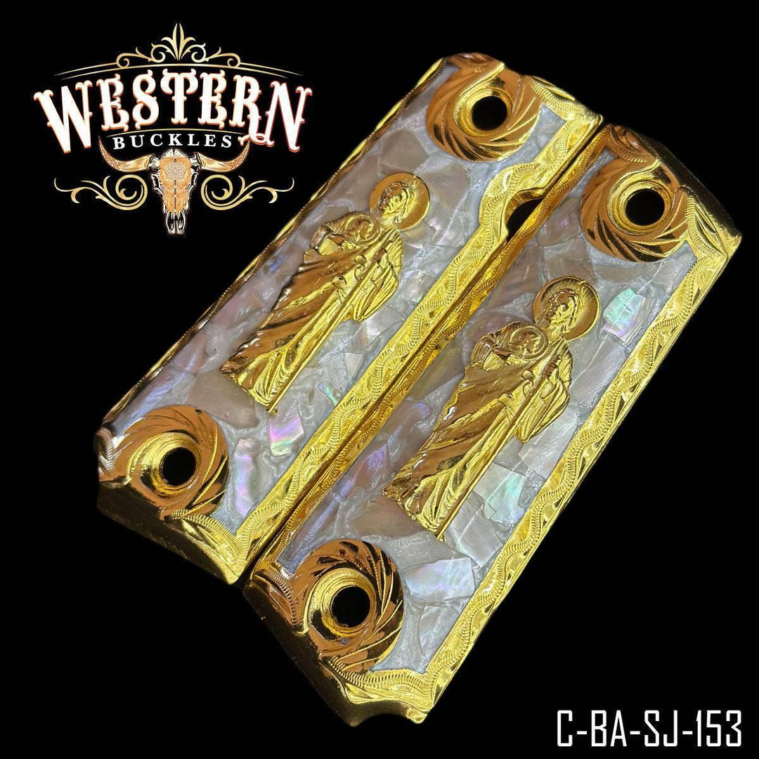 Cachas Colt 1911 Grips San Judas Resina - Western Buckles