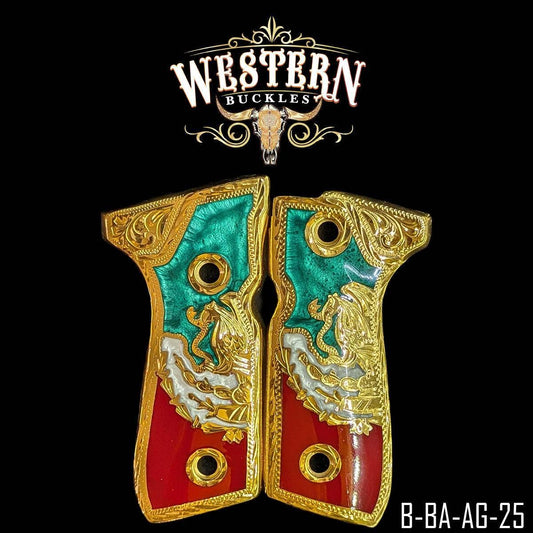 Cachas Beretta 92fs Grips Aguila Dorada y Resina-The Western Buckles