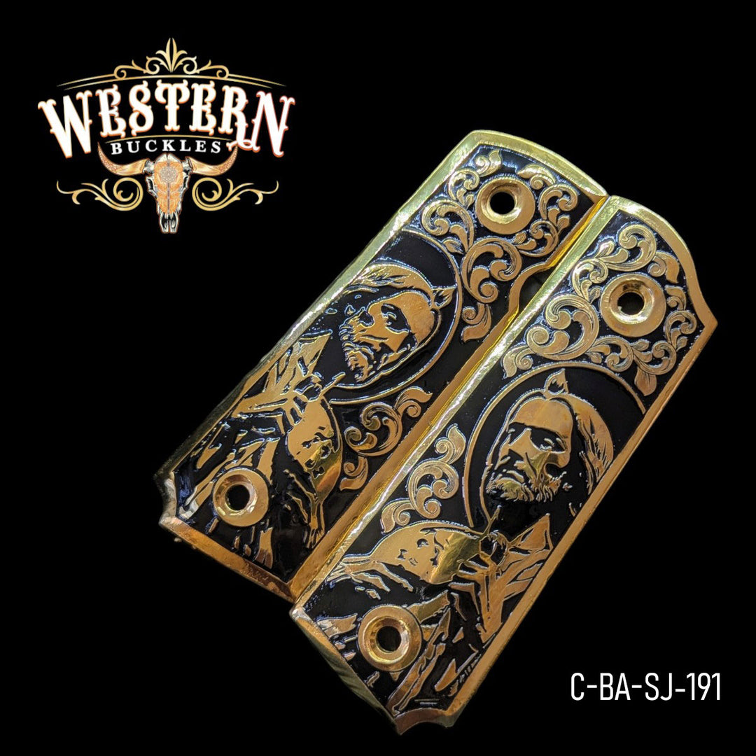 Grips for 1911 Full Size San Judas Gold Plated-The Western Buckles