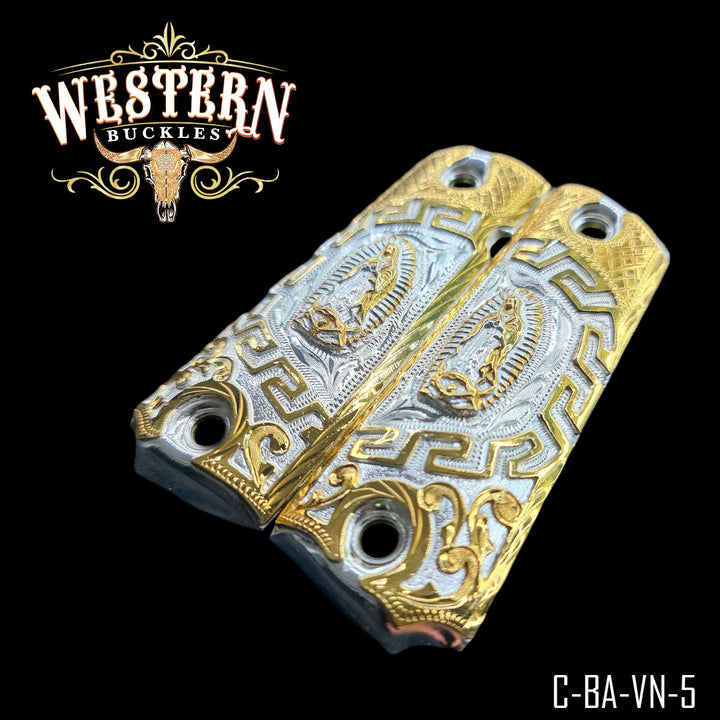 Grips for Full Size 1911 Virgin Silver and Gold