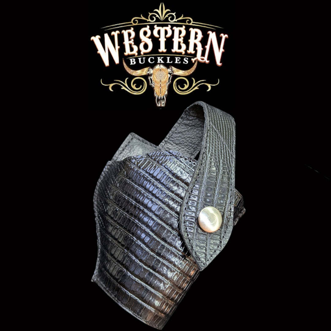 Gun Holster 2 Sintetic Black Armadillo-The Western Buckles