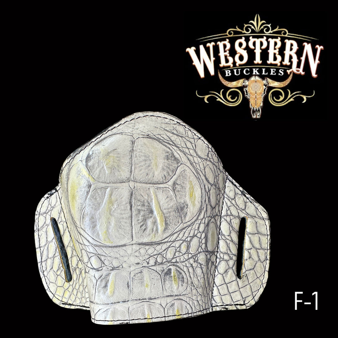 Gun Holster Sintetic White Cocodrile-The Western Buckles