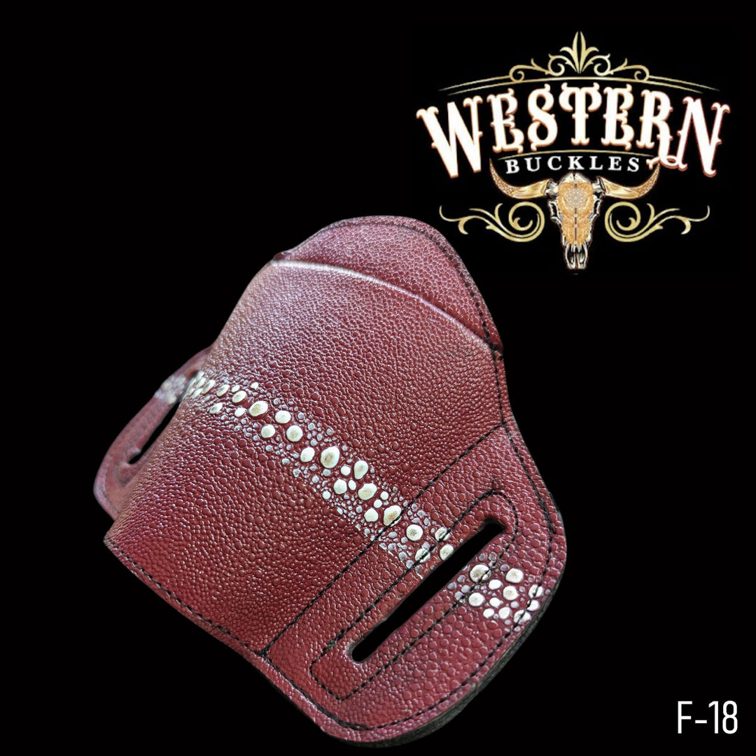 Gun Holster Sintetic White and Red-The Western Buckles