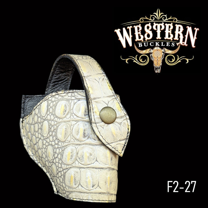 Gun Holster Sintetic Beige Leather-The Western Buckles