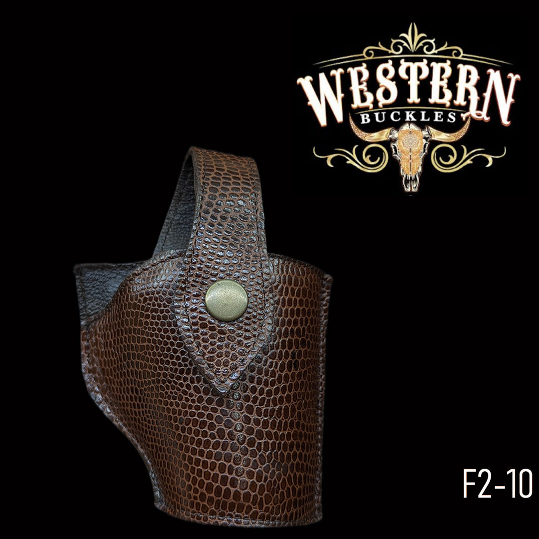 Gun Holster 2 Sintetic Brown Leather-The Western Buckles
