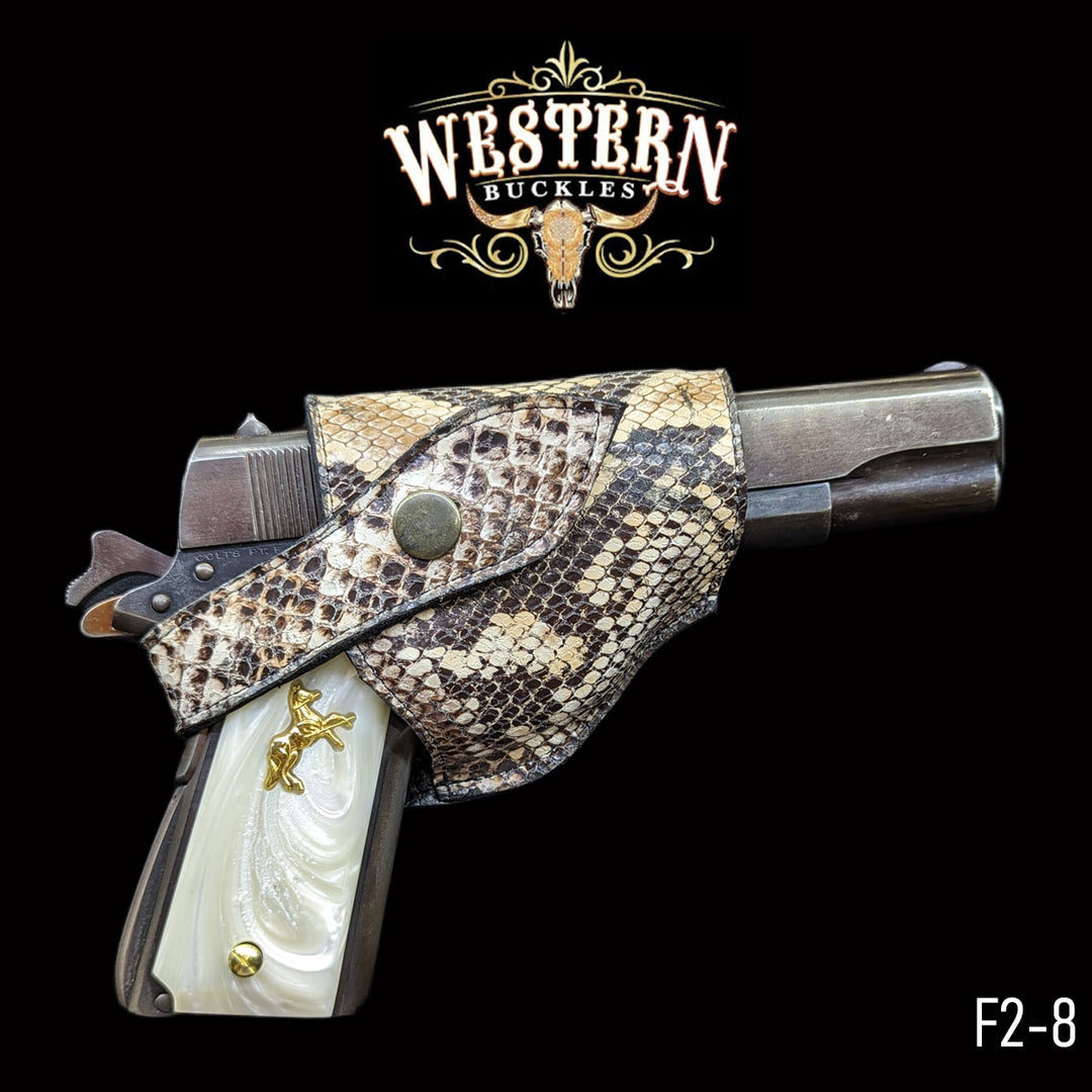 Gun Holster Sintetic White Snake-The Western Buckles