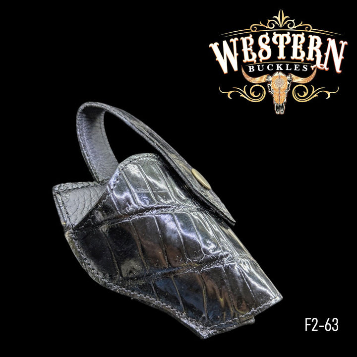 Gun Holster Black Cocodrile Sintetic Leather