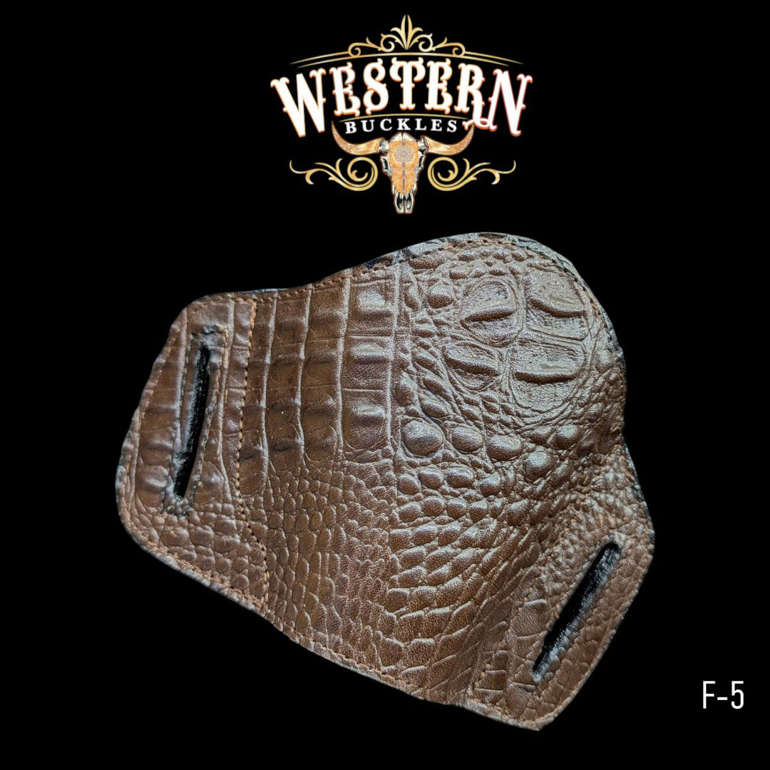 Gun Holster Funda Cocodrilo Cafè-The Western Buckles