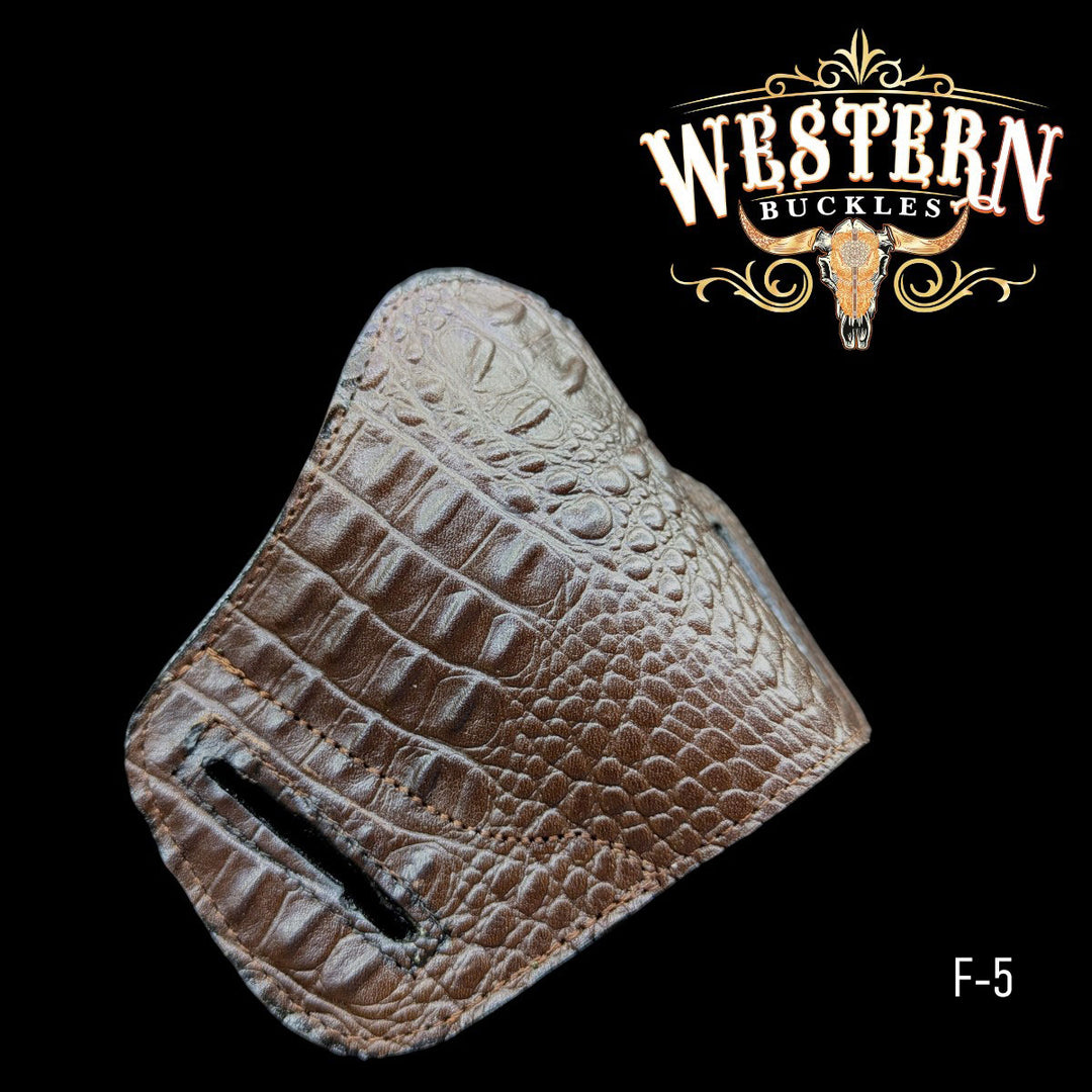 Gun Holster Funda Cocodrilo Cafè-The Western Buckles