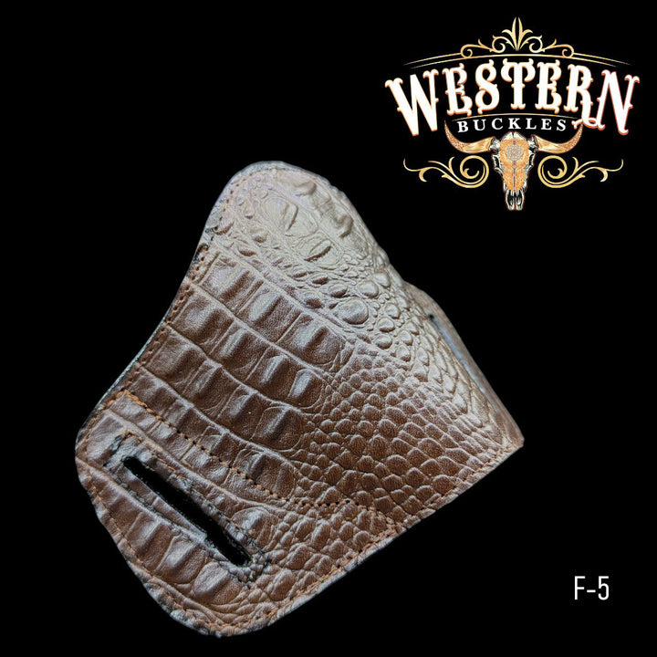 Gun Holster Funda Cocodrilo Cafè-The Western Buckles