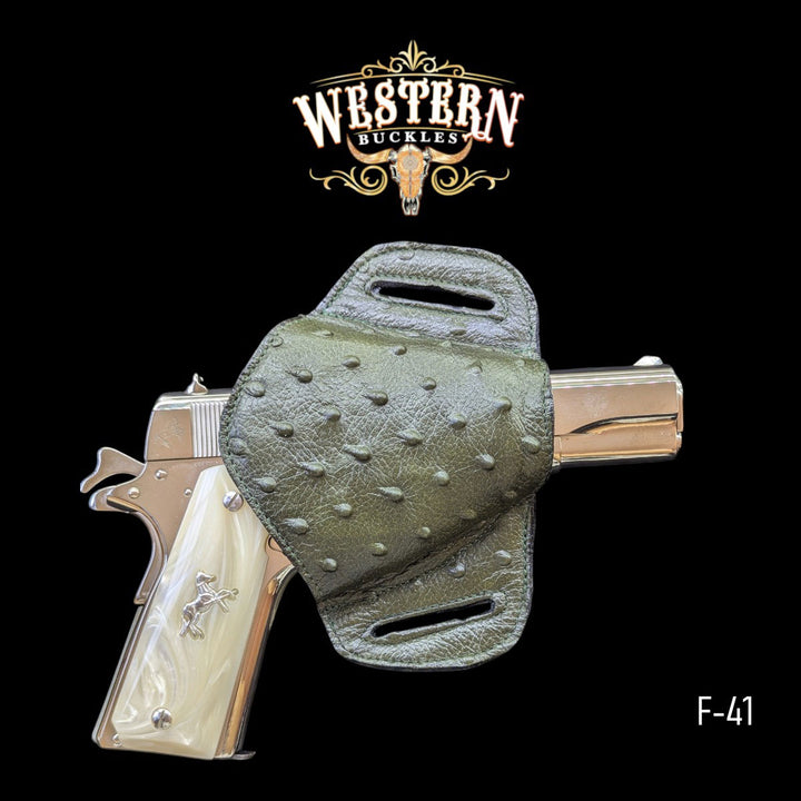 Gun Holster Funda Green Sintetic Leather