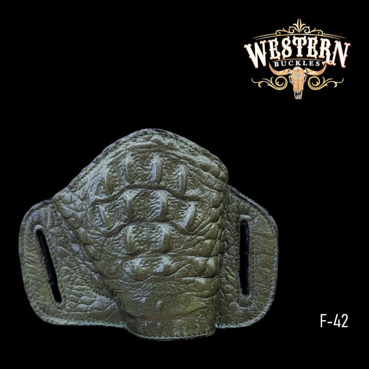Gun Holster Funda Green Sintetic Leather Cocodrile
