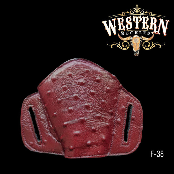 Gun Holster Funda Red Sintetic Leather-The Western Buckles