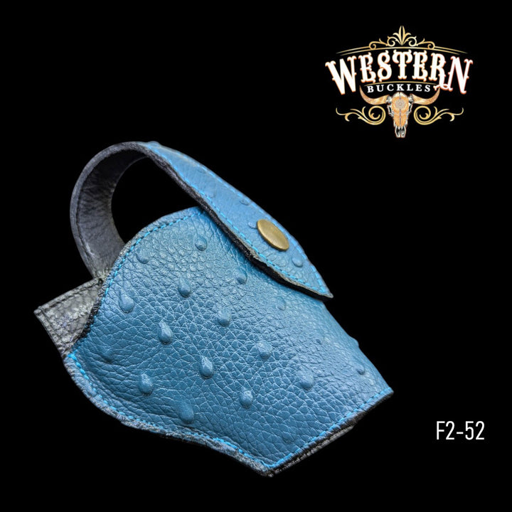 Gun Holster Ostrich Blue Sintetic Leather-The Western Buckles
