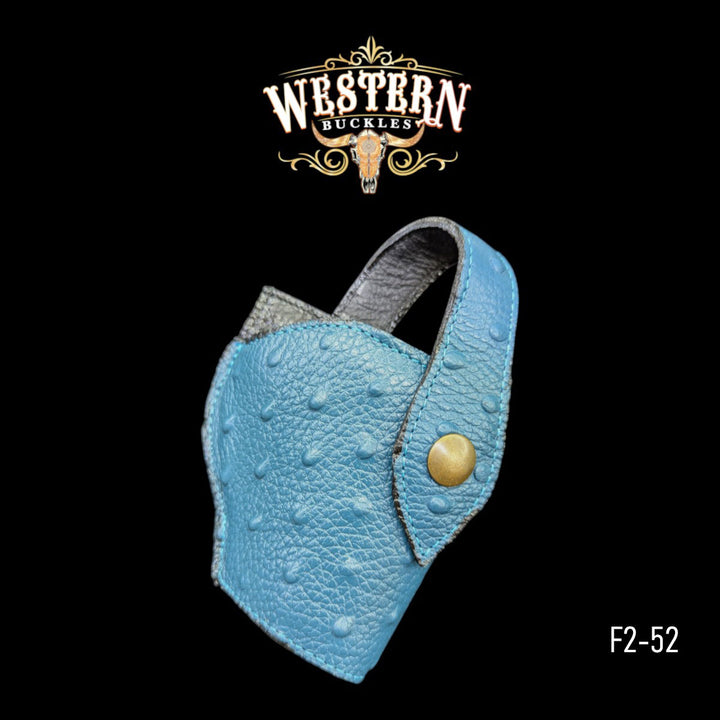 Gun Holster Ostrich Blue Sintetic Leather-The Western Buckles