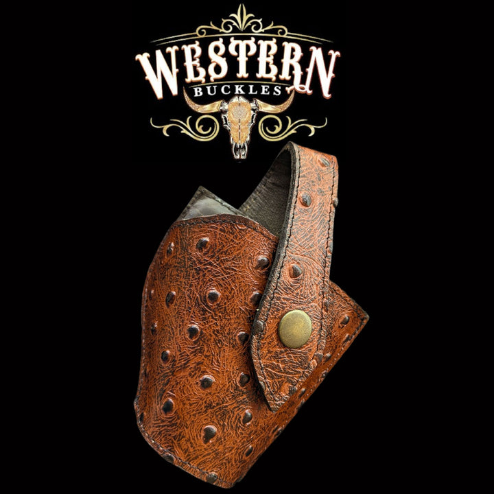 Gun Holster Sintetic Red Ostrich 1-The Western Buckles