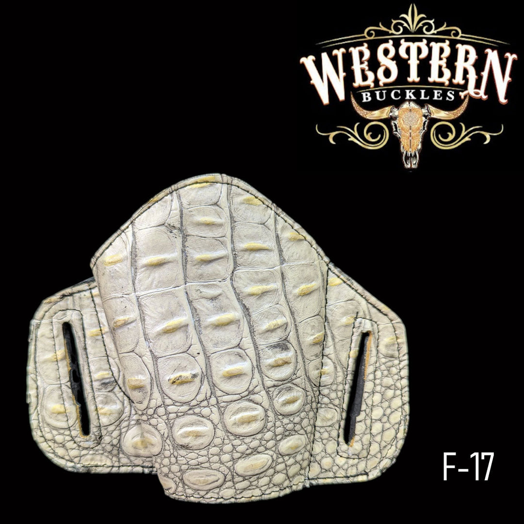 Gun Holster Sintetic Beige Crocodile-The Western Buckles