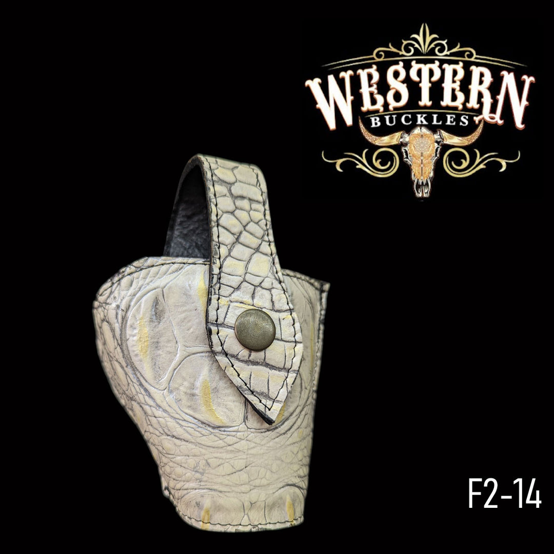 Gun Holster Sintetic Beige Leather-The Western Buckles