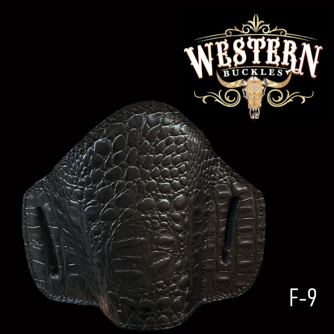 Gun Holster Sintetic Black Cocodrile-The Western Buckles