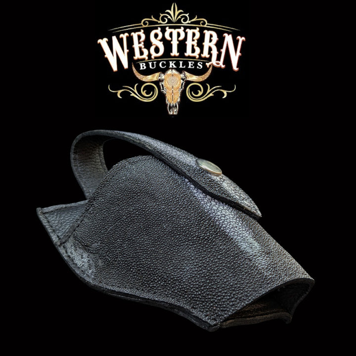 Gun Holster Sintetic Black Mantarraya-The Western Buckles