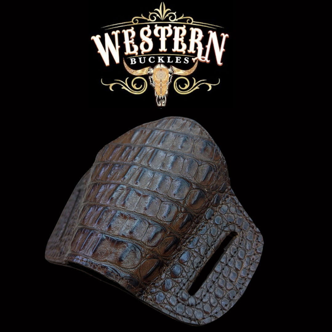 Gun Holster Sintetic Brown-The Western Buckles