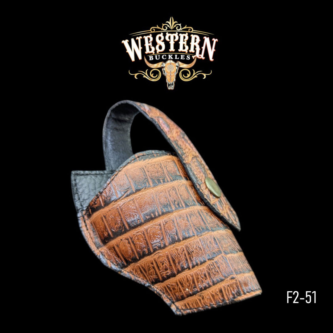 Gun Holster Sintetic Brown Leather-The Western Buckles