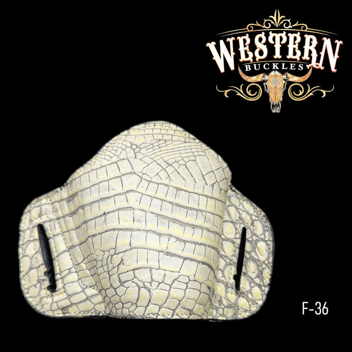 Gun Holster Sintetic Camel Beige Cocodrile-The Western Buckles
