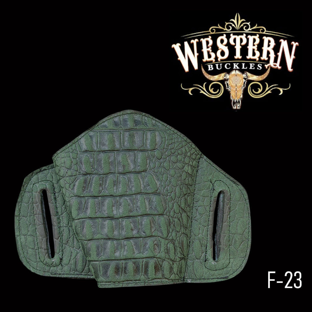 Gun Holster Sintetic Green Crocodile-The Western Buckles