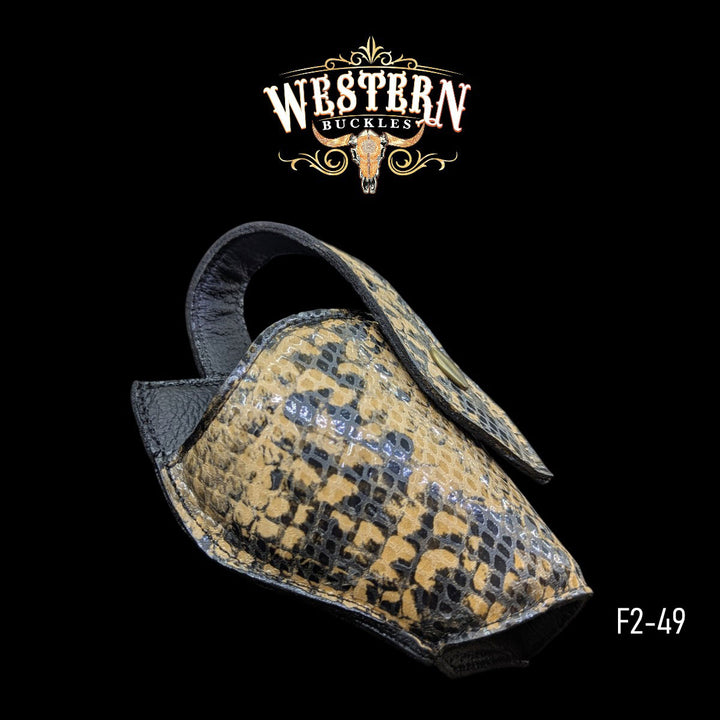 Gun Holster Sintetic Leather Beige Snake-The Western Buckles