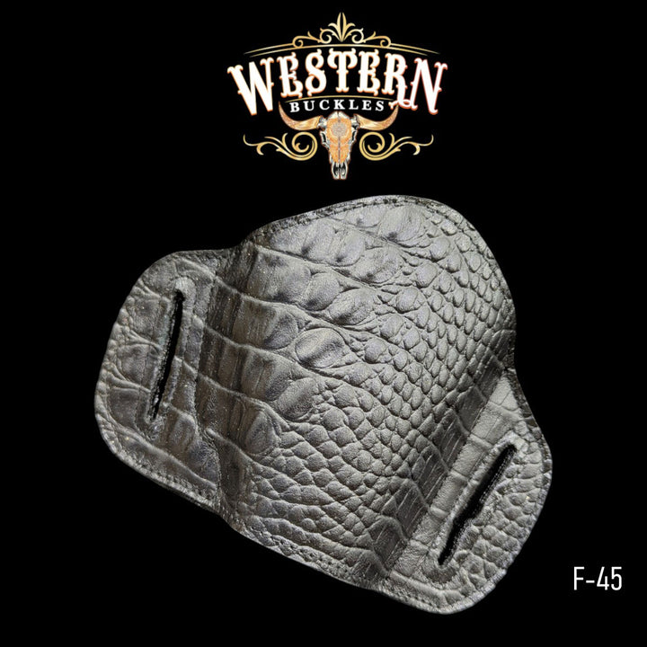 Gun Holster Sintetic Leather Black Cocodrile