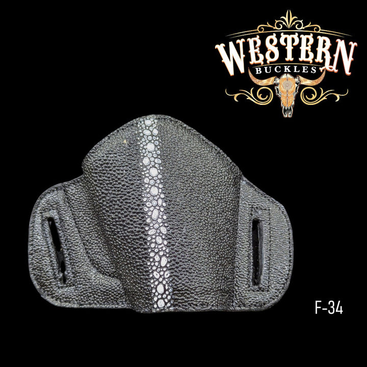 Gun Holster Sintetic Leather Black Mantarraya-The Western Buckles