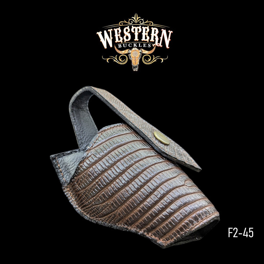 Gun Holster Sintetic Leather Brown Armadillo-The Western Buckles