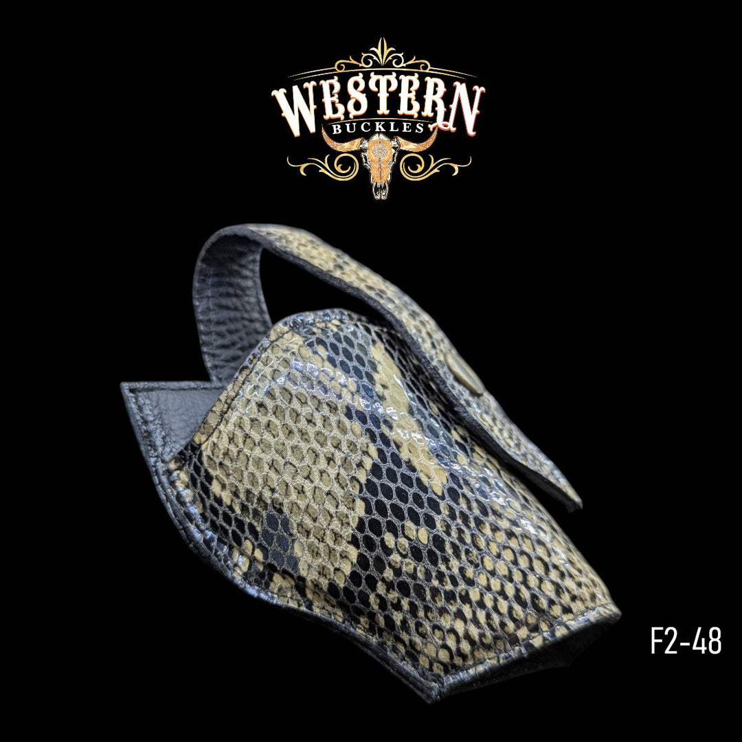 Gun Holster Sintetic Leather Camel Beige Snake-The Western Buckles