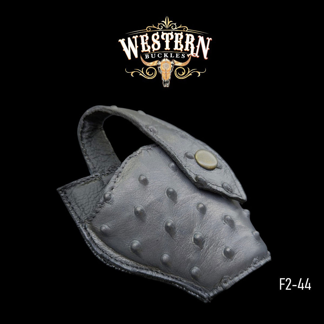 Gun Holster Sintetic Leather Gray Ostrich-The Western Buckles