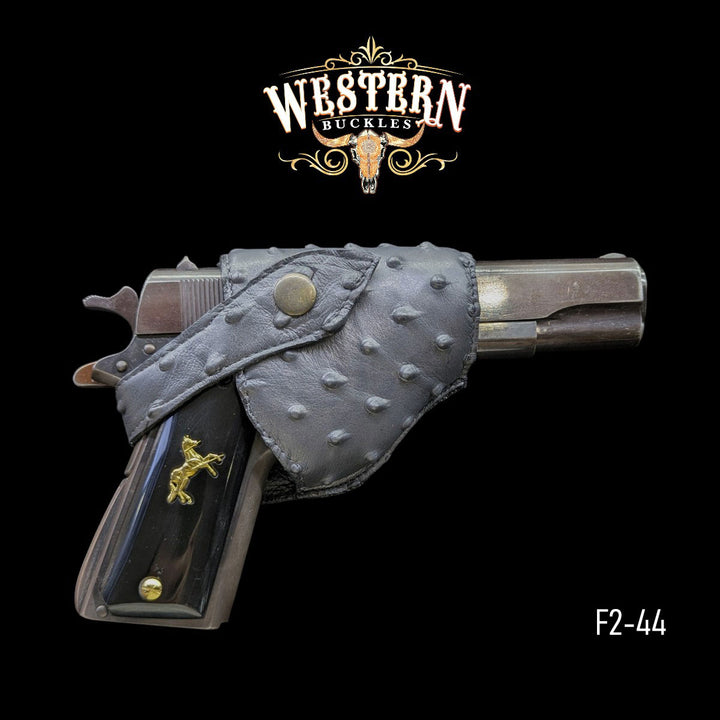 Gun Holster Sintetic Leather Gray Ostrich-The Western Buckles