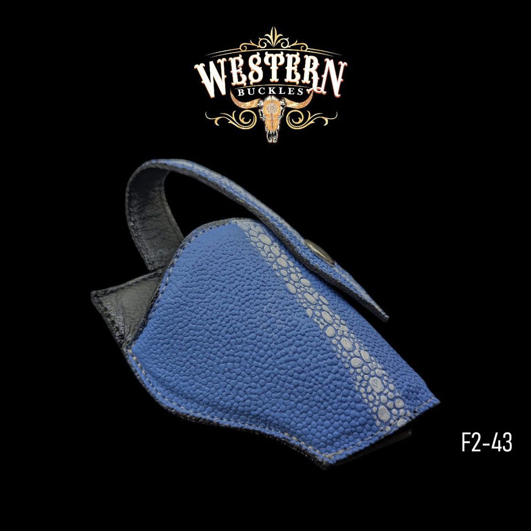 Gun Holster Sintetic Leather Light Blue Mantarraya-The Western Buckles