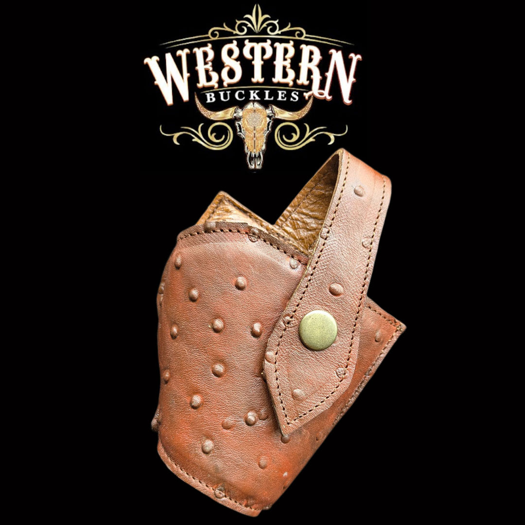 Gun Holster Sintetic Red Ostrich-The Western Buckles